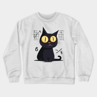 cat and math Crewneck Sweatshirt